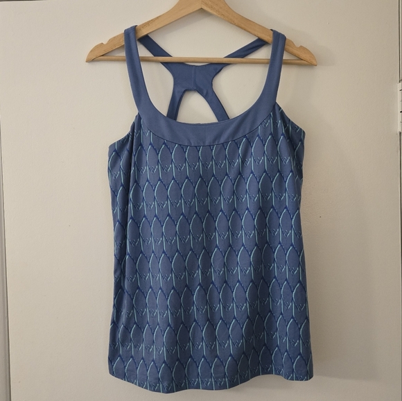 The North Face Tops - The North Face Blue Built In Bra Tank Top Size L